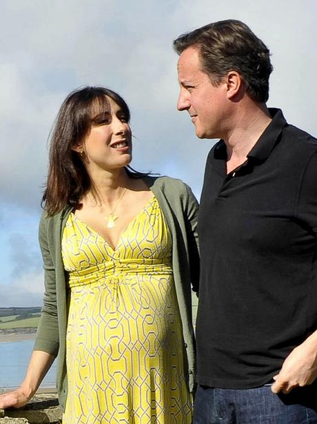 David and Samantha Cameron on holiday in Cornwall