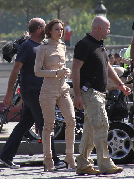 Keira Knightley shooting a new Chanel commerical o