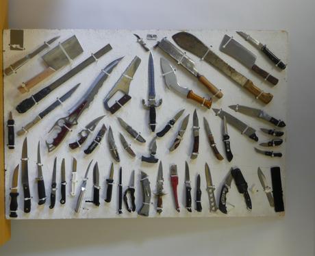 Selection of knives handed in