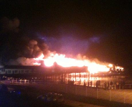 Hastings Pier On Fire