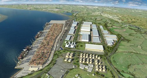 12,000 people will be employed at the London Gateway Port in Stanford-le-Hope and the neighbouring logistics park