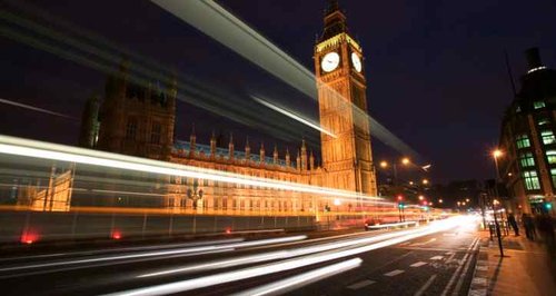 London at night