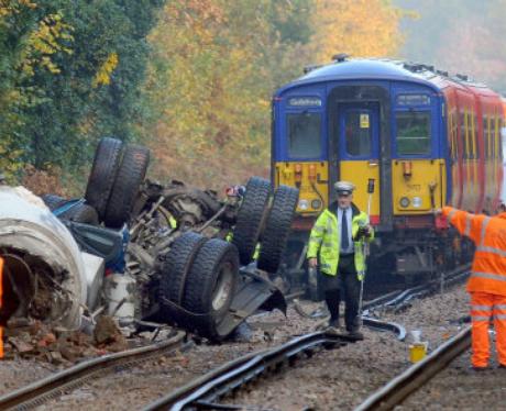 Pictures from Oxshott Train Crash
