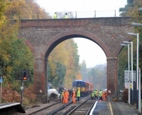 Pictures from Oxshott Train Crash