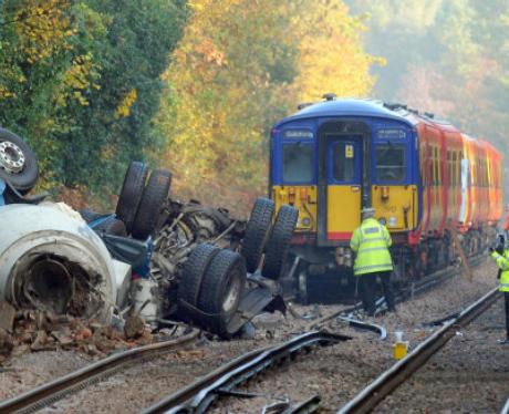 Pictures from Oxshott Train Crash