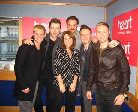 Westlife with Jamie and Harriet