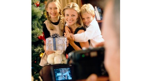 Family with camera