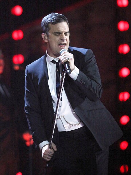 robbie williams at the brit awards