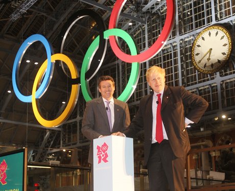 Olympic rings at St Pancras International