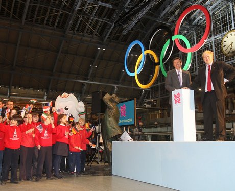 Olympic rings at St Pancras International