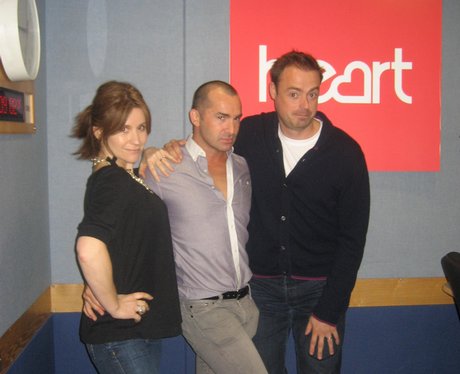 Louie Spence with Jamie and Harriet