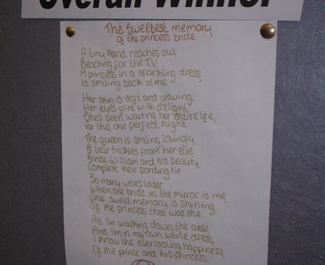 Royal wedding poetry competition