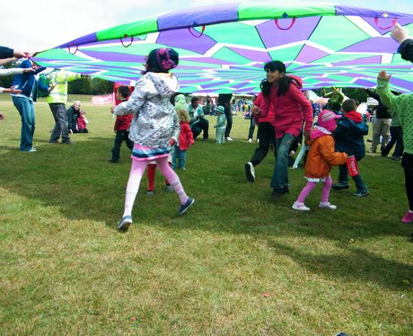 The Angels spent the day playing with Kites at the