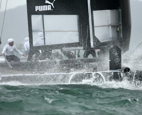 Boats in action on Plymouth Sound