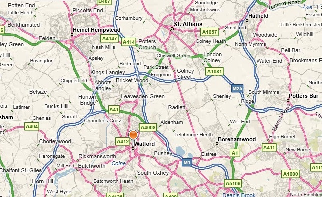 Watford map