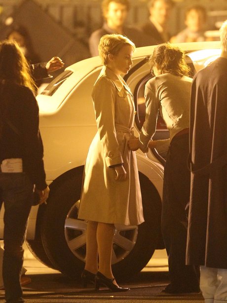 Kylie Minogue on set