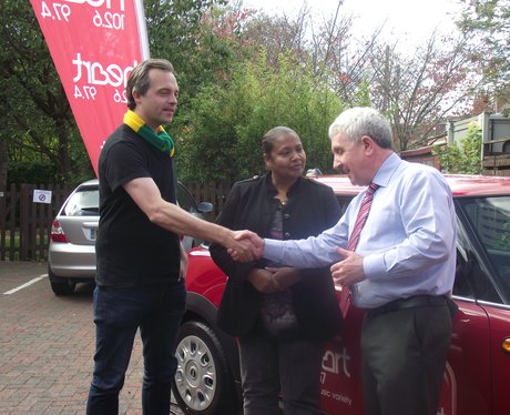 HAH Mini handover to Helen and Douglas House