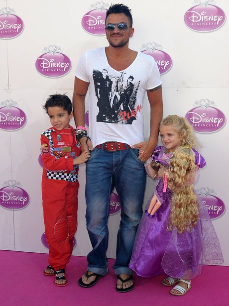 Peter Andre with Junior and Princess at Disney Princess Court at Kensington Palace
