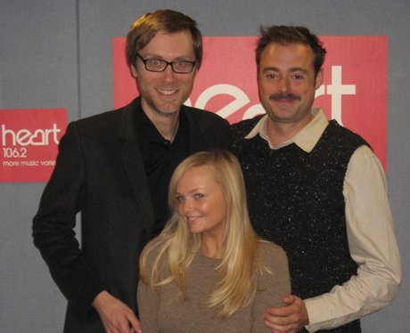 Stephen Merchant with Jamie and Emma