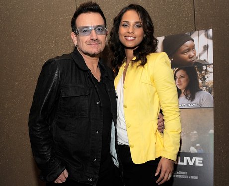 Bono and Alicia Keys arrive for a screening
