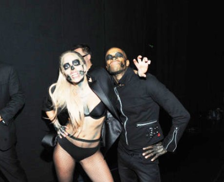 Lady Gaga backstage at Grammys Nomination Concert