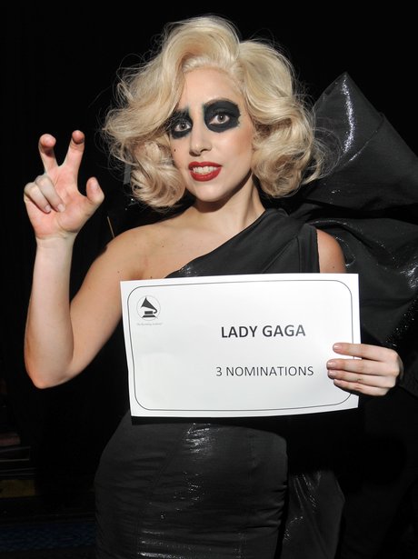 Lady Gaga performing live on stage