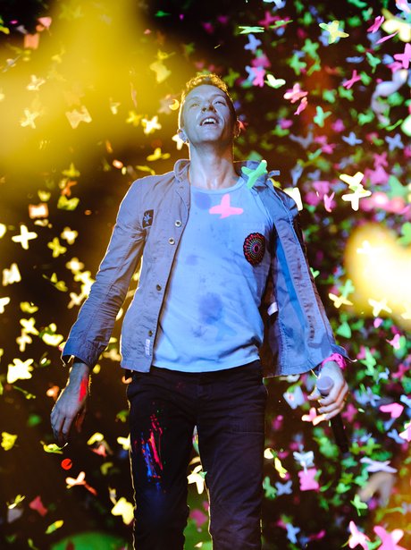 Coldplay performing