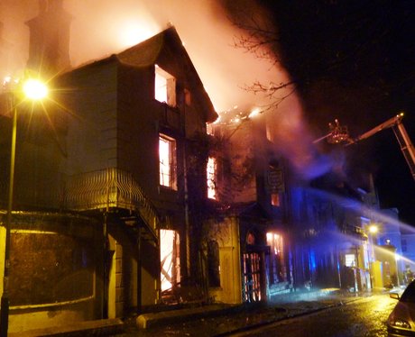 Fire crews tackle Hotel fire