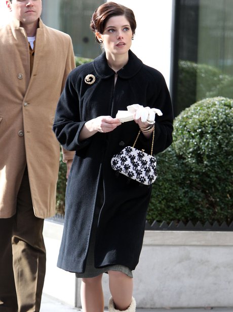 Ashley Greene on set