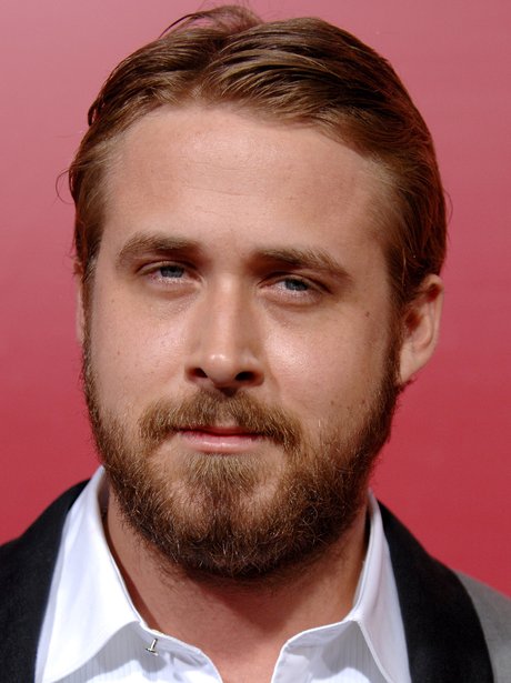 And Ryan Gosling goes for full on facial fuzz with his matching blonde hair  and... - Heart