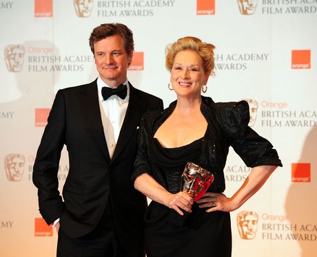 Meryl Streep and Colin Firth at the BAFTAs