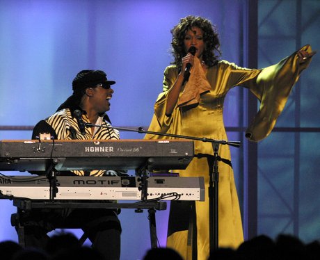 Whitney Houston and Stevie Wonder