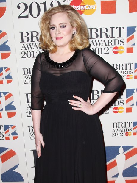 Adele arrives at the BRIT Awards 2012 