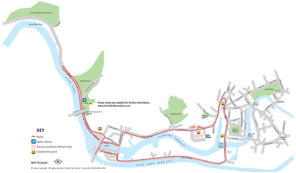 Bristol 10k Route Map