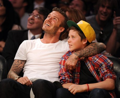 David Beckham and Brooklyn 