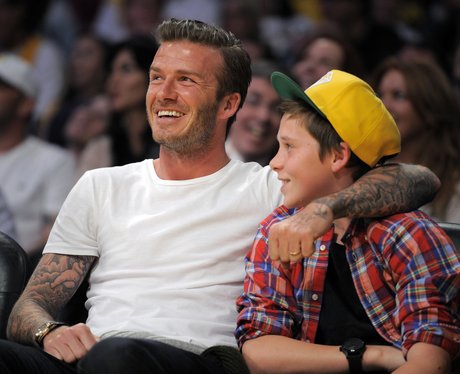 David Beckham and Brooklyn