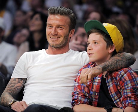 David Beckham and Brooklyn