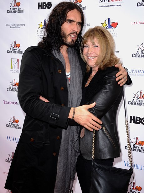 Russell Brand with him mother