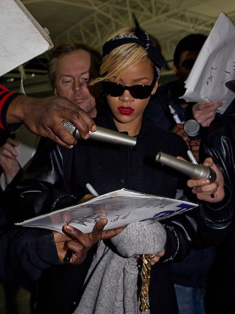 Rihanna at the airport