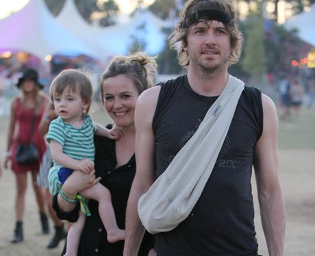 Alicia Silverstone with husband and son Bear Blu at Coachella