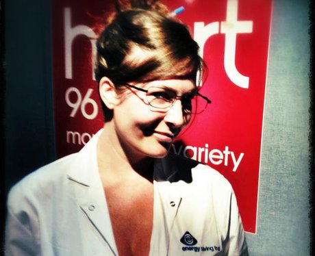Lucy in a white coat