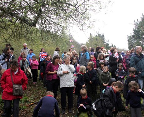 Crowds in Yeovil for The Queen