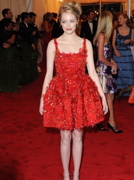 Emma Stone red dress