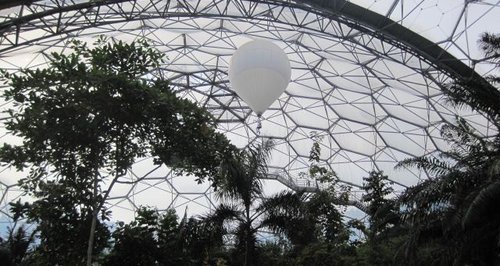 The Olympic Torch arrives at the Eden Project