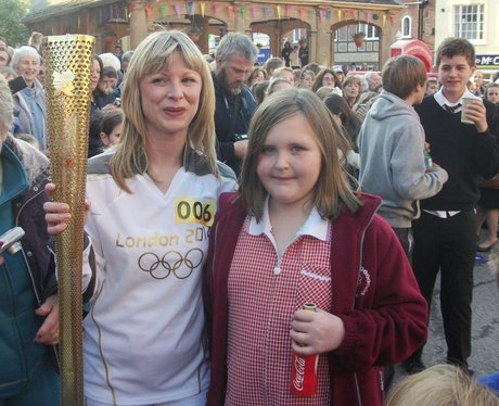 Crowds get a snap of the torch in Ilminster