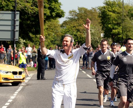 David carries the torch in Bath