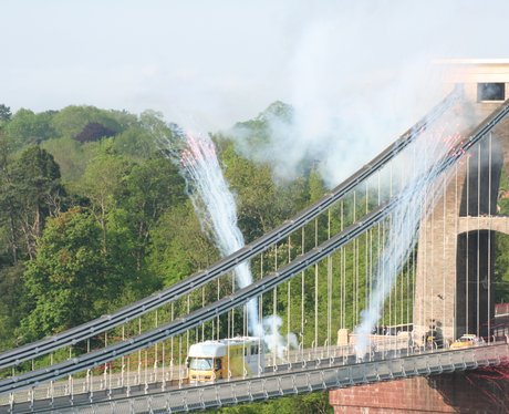 Fireworks on Clifton Suspension Bridge