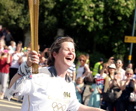 Katherine carries the torch through Bath