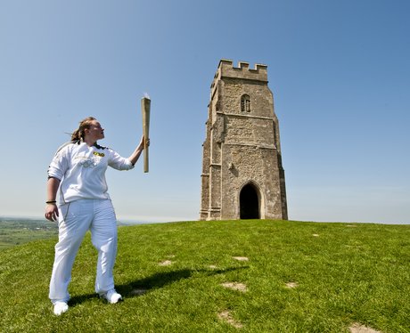 Olympic Flame at Glastonbury Tor