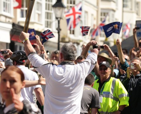 Olympic Flame between Wells and Shepton Mallet